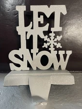 Let it snow stocking holder