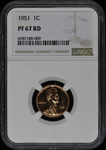 1951 Wheat Reverse Lincoln Cent (Proof) 1C NGC PR67RD