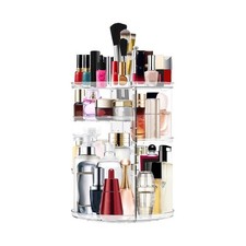 Makeup Organizer 360 Rotating Cosmetic Organizer DIY Adjustable Makeup Carous...