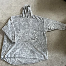 The COMFY Original Oversized Blanket Hoodie Sweatshirt  White/Gray One Size Poly