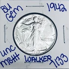 1942 BU UNCIRCULATED WALKING LIBERTY SILVER HALF DOLLAR AUTHENTIC U.S. MINT 7133