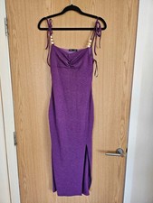 Shein beaded detail knotted shoulder split thigh cami dress