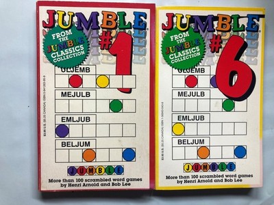 2 VINTAGE 1993-94 JUMBLE #1 & #6 CLASSIC WORD GAME PAPERBACK ...