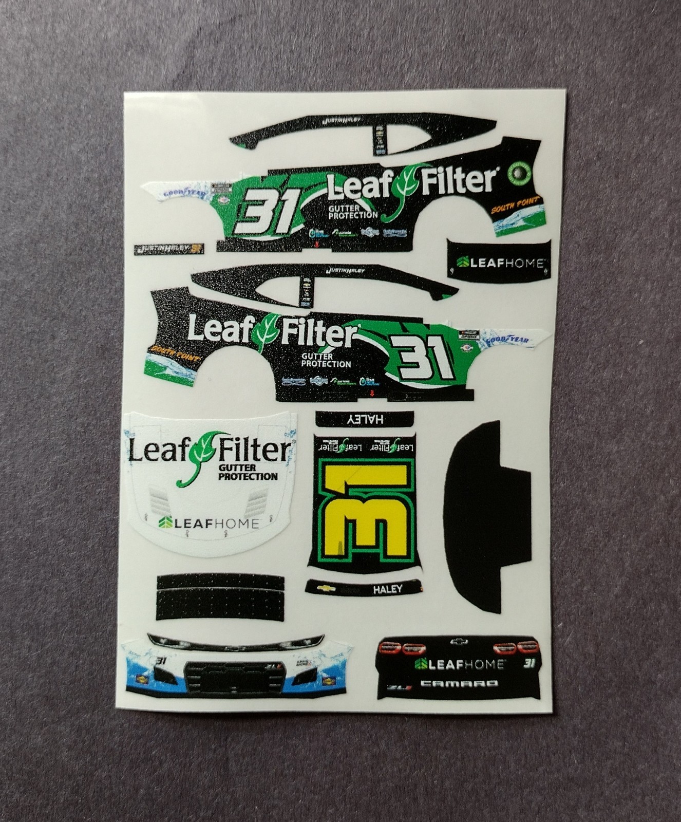 2023 Justin Haley #31 Leaf Filter  1/64 Peel & Stick Decals