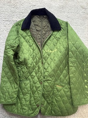 Originla Barbour Damenj. Shaped Liddelsdale oliv grün mit Kontrastkragen Gr 42