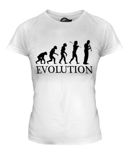 CLARINET PLAYER EVOLUTION OF MAN LADIES T-SHIRT TEE TOP GIFT MUSICIAN - Picture 1 of 14