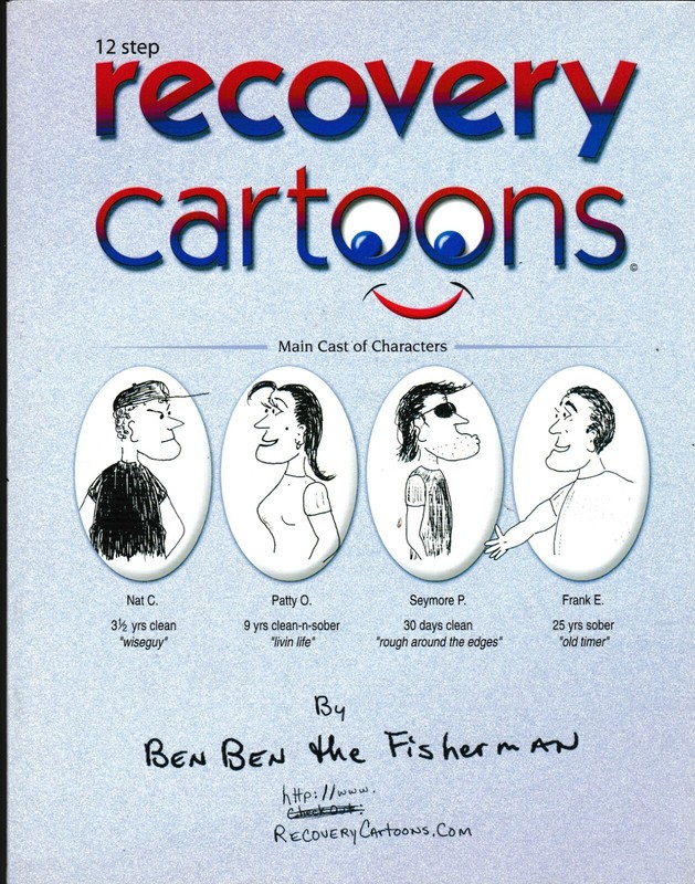 Recovery Cartoons Anonymous Alcoholics Narcotics Humor N.A., A.A. signed Rare