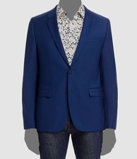 Hugo Boss Men's Blue Solid Aldons Extra Slim Fit Suit Jacket Size 40R