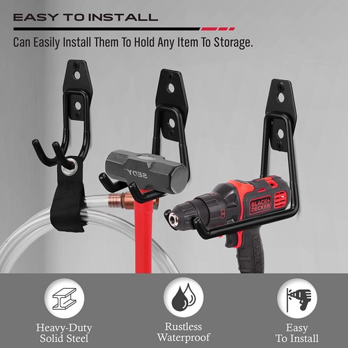 SEDY Garage Tool Storage Wall Hook Assortment Set Hanger Garden Tool Organizer - Picture 5 of 10