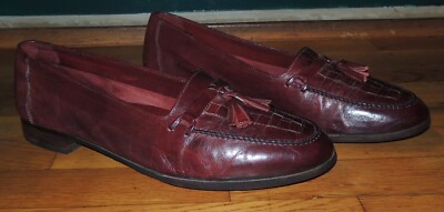 Roberto Rapino tassel loafers Men's 11 M Burgundy leather Excellent condition