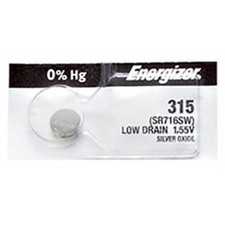 1 x Energizer 315 Watch Batteries, 1.55V, equivalent SR716SW