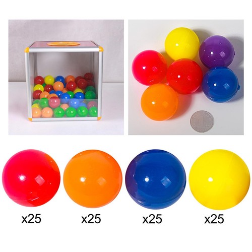 Vaguelly Lot 25 Boules De Bingo Ouvrables – 40 Mm, Rouge – Plastique Creux – Pour Tombola, Fêtes, Loisirs Créatifs