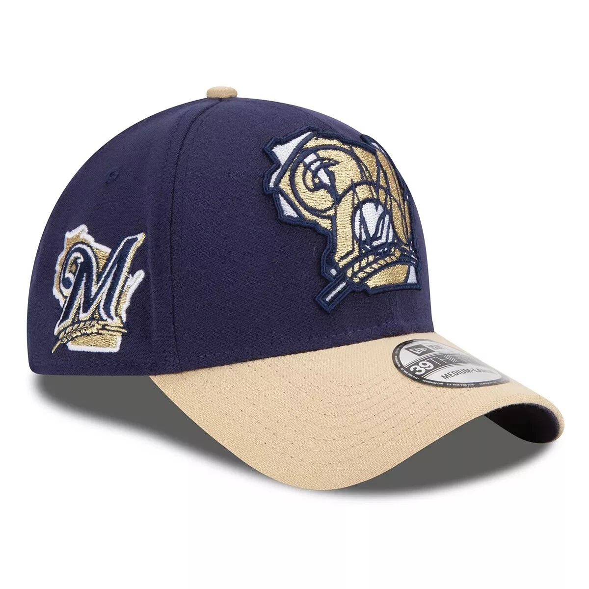  New Era Milwaukee Brewers MLB 3930 39THIRTY Flexfit Cap Hat :  Sports & Outdoors