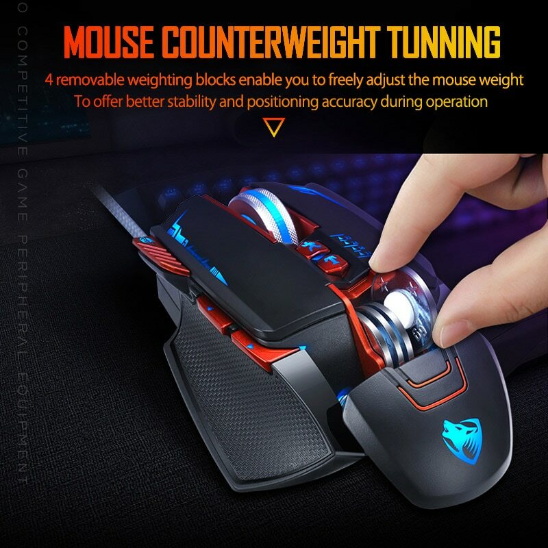 Gamer Gaming Mouse USB Wired Macro Programmable 3200D F/S
