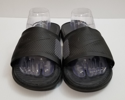 Nike Benassi Solarsoft Men's Size 10 Slides Sandals Black Dark Grey 431884-001 - Picture 5 of 13