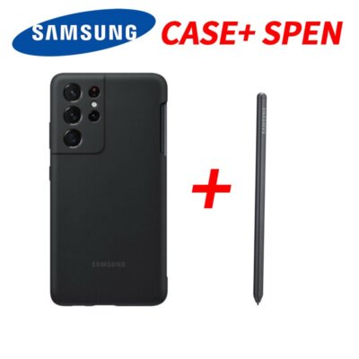 Samsung Galaxy S21 Ultra 5G Silicone Cover Case with S Pen Stylus Pen DE