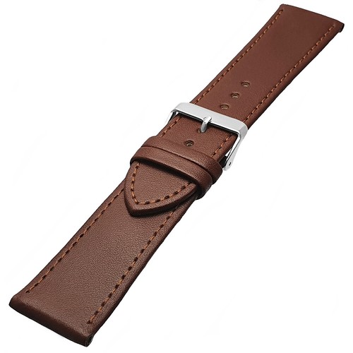 Leather Glove Grain Watch Strap Light Brown Tan Sizes 8mm To 30mm - Picture 25 of 25