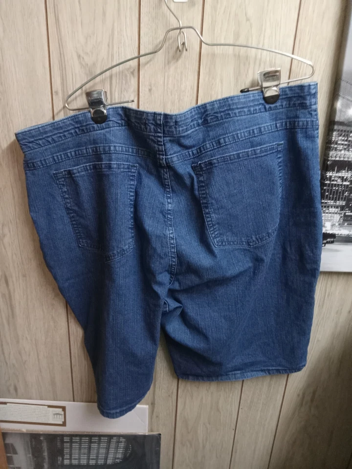 Bermudas vaqueras Riders by Lee para mujer bolsillos elásticos azules talla 24 Foto 4 de 4