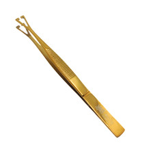 Pennington Tweezer 6" Slotted Clamp Forceps Body Piercing Instrument Gold