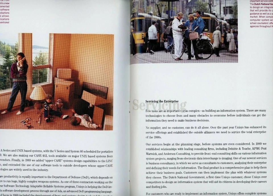 Unisys Corporation 1989 Informe Anual Accionistas Tecnología Computadoras Fotos Foto 4 de 4