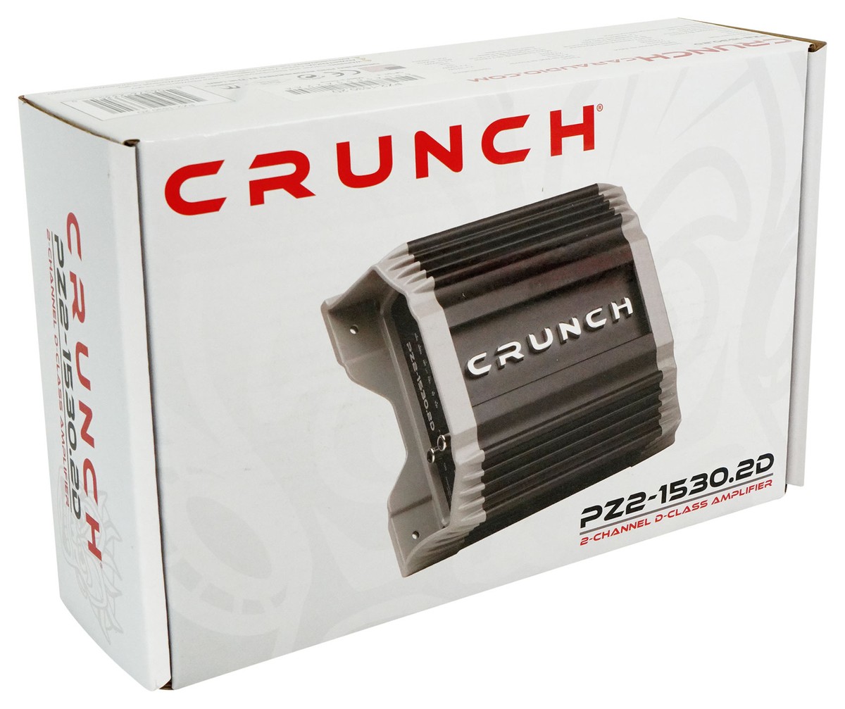 Crunch PZ2-2030.1D Compact 2000w Mono Car Amplifier Amp and Bass Remote+Amp Kit