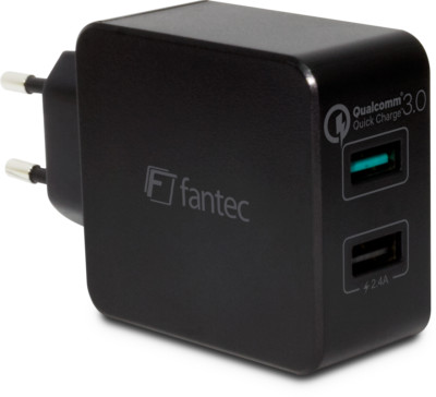 FANTEC QC3-A21 - Quick Charge 3.0 Ladegerät mit 30W und 2x USB-Ports
