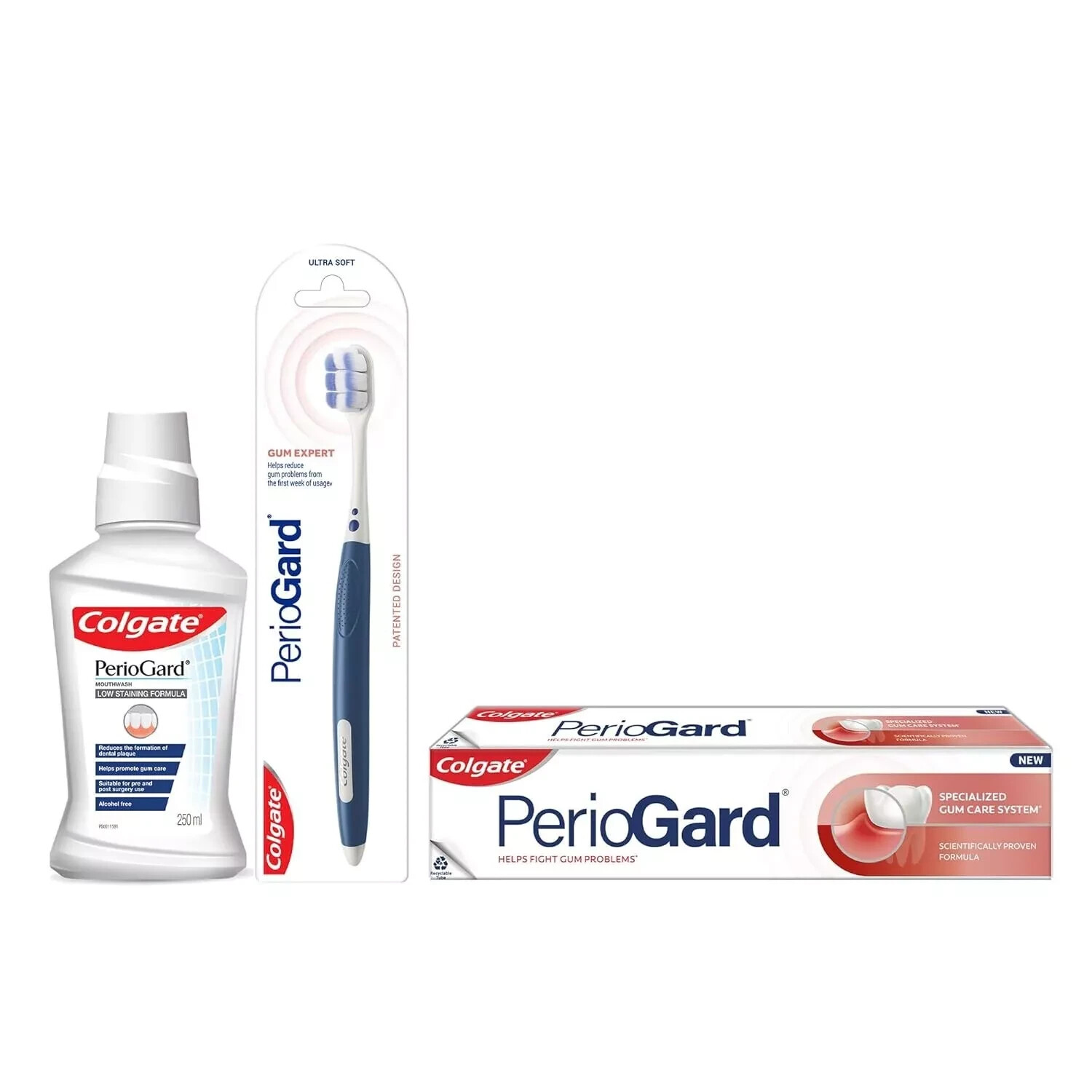 Colgate Gum Care Toothpaste 90g, Mouthwash 250ml and Toothbr