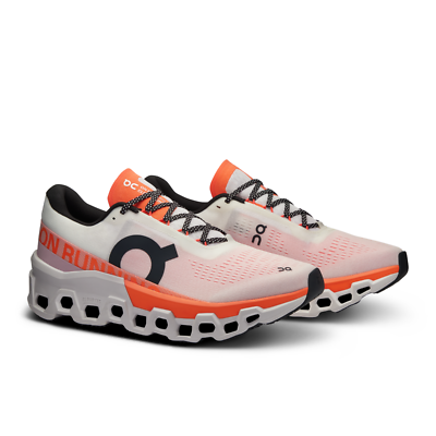 On Cloudmonster 2 Running Shoes White Flame Men