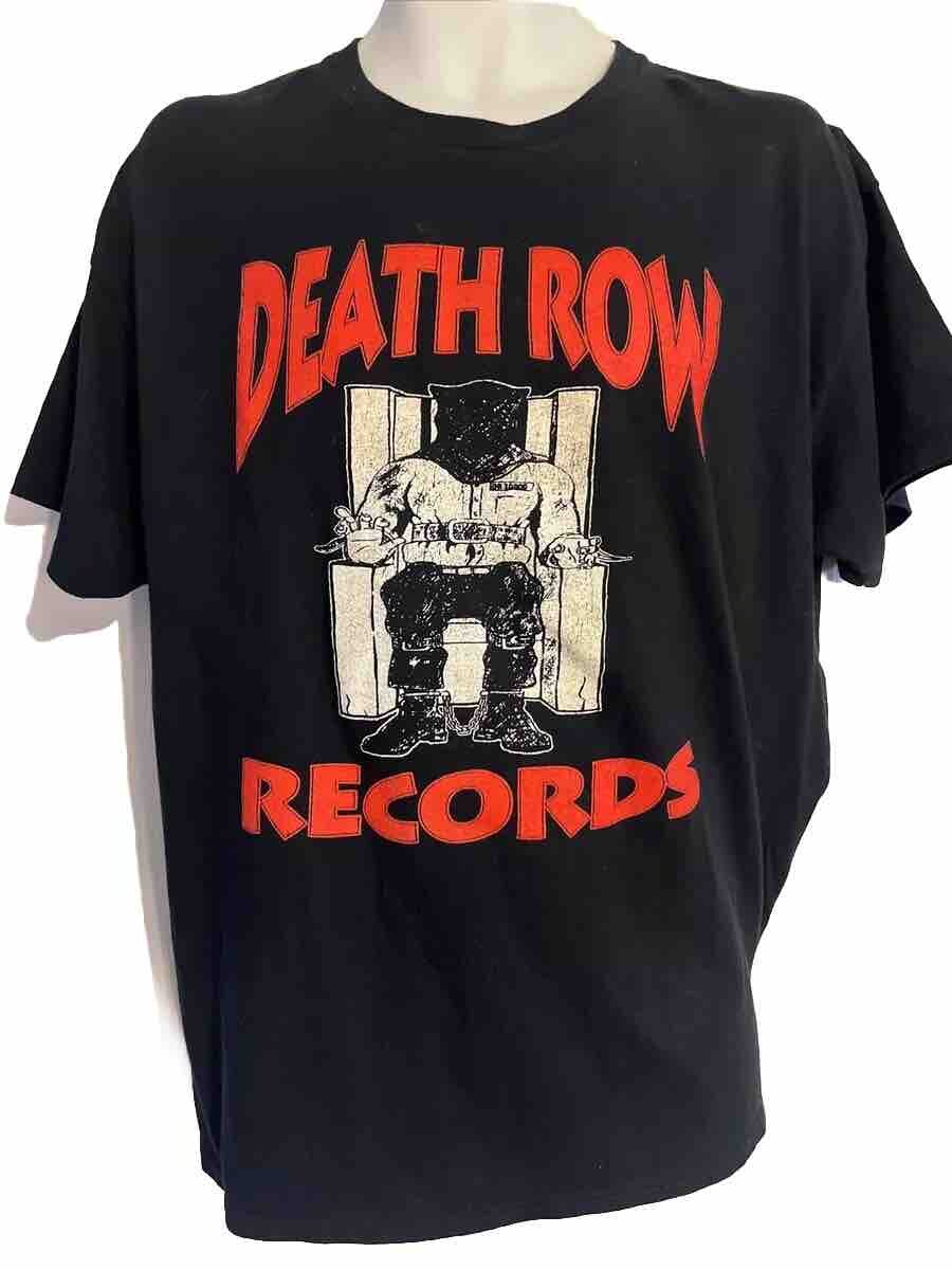 FILA T shirt uomo Death Row Records grafica logo rosso bianco stampa nera cotone