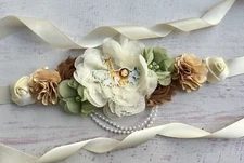 Safari Maternity Sash Belt ,Jungle Safari Baby Shower Sash