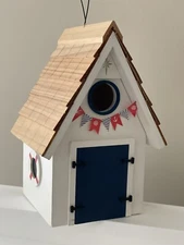 Nautical Birdhouse, White Dockside Cabin By Home Bazaar