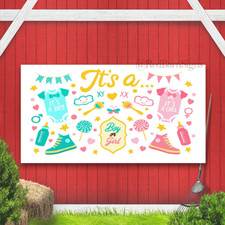 It's a boy or girl gender reveal banner