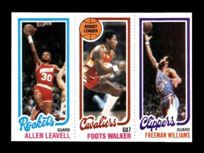 1980-81 TOPPS BASKETBALL ALLEN LEAVELL, FOOTS WALKER, FREEMAN WILLIAMS