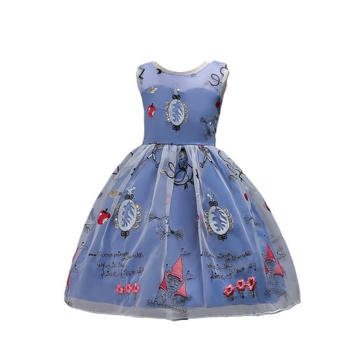 Ninth Princess Girl Dress , Toddler Girl Tulle Dress Sleeveless , - Picture 2 of 11