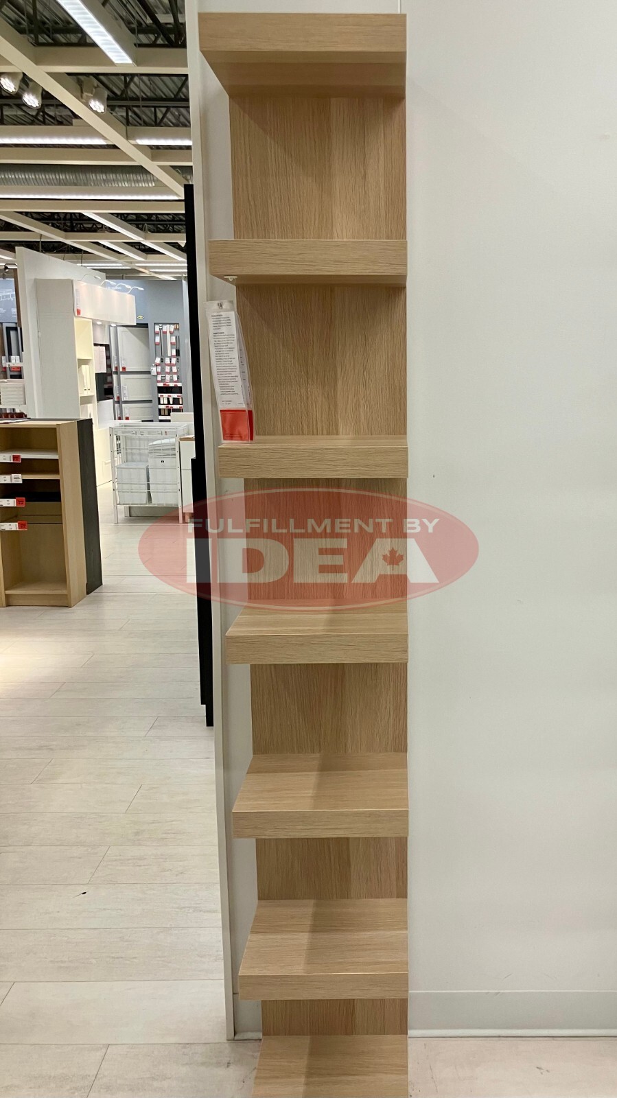 Brand New IKEA LACK Oak Stain Effect Wall Shelving Unit 11 3/4x74 3/4