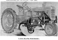 IH McCormick Farmall C Super C C-18 Skip Row Middlbuster Plow 200 230 Manual '52