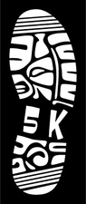 5K Marathon Shoe Vinyl Decal Sticker Car Truck Window Bumper Wall Laptop Tablet