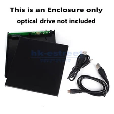 USB 2.0 External DVD Combo CD-R/RW CD-ROM DVD-ROM Burner Drive Case Enclosure
