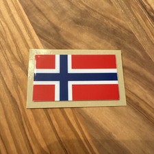 Norway Flag Decal Bike Hockey Helmet Vehicle Norwegian Sticker 1.9" x 1.1"