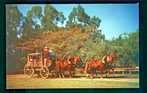 Postcard Knott's Berry Farm Stage Coach Ghost Town. KBF