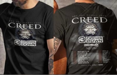 Unisex Tshirt Creed 2024 Tour, Creed Band T-Shirt, 3 Doors Down shirt