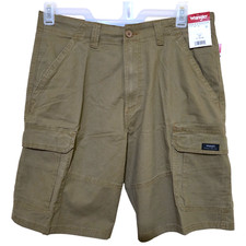 Wrangler Ripstop Cargo Stretch Shorts Tech Relaxed Fit Men's Sizes 32-48 Brown