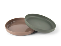 Dantoy Tiny Kinderteller Set 2-Teilig Bioplastic OlivegrüN/Grau 6241