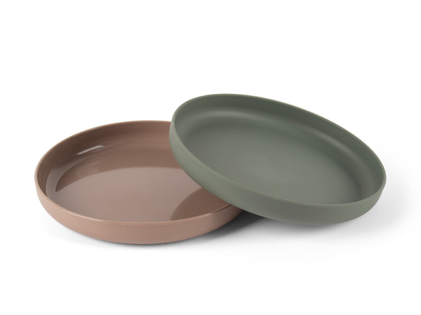 Dantoy Tiny Kinderteller Set 2-Teilig Bioplastic OlivegrüN/Grau 6241-image