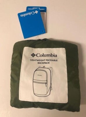 Columbia Unisex Lightweight Packable Backpack, Canteen/Greenscape  One Size- NEW