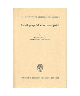 Beschäftigungseffekte der Umweltpolitik., Sprenger, Rolf-Ulrich