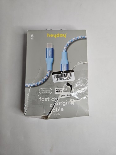 6' For Apple to USB-C Braided Cable - heyday Tranquil Blue