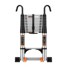 Telescoping Ladder,8.5FT Aluminum Multi-Purpose Collapsible Ladder with Stabi...