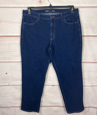 Old Navy Jeans Womens 18 Blue High Rise Wow Loose Dark Wash Denim Stretch Pocket