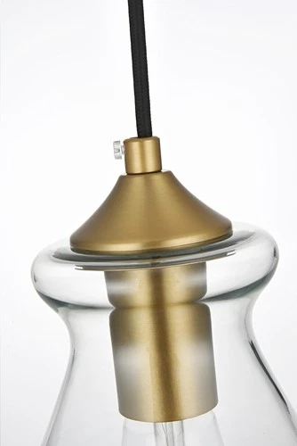 Elegant Lighting LD2247 Destry 3 Light 19"W Multi Light Pendant - Black - Picture 5 of 9